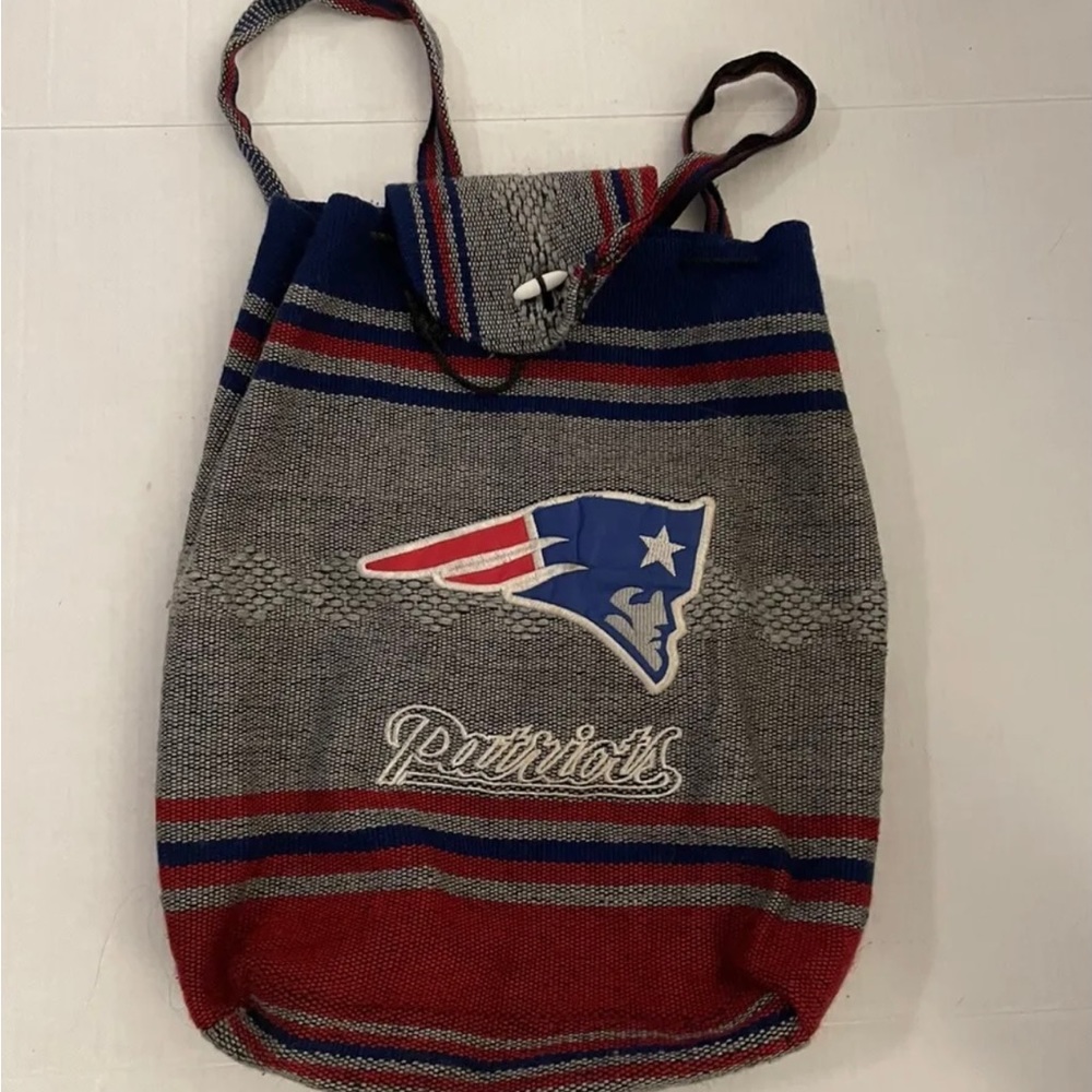 NFL New England Patriots Handmade Backpack Aztec Drawstring Tote Bag Knapsack